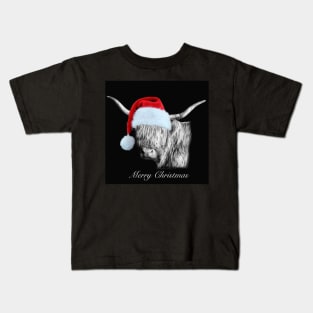 Highland Cow at Christmas Kids T-Shirt